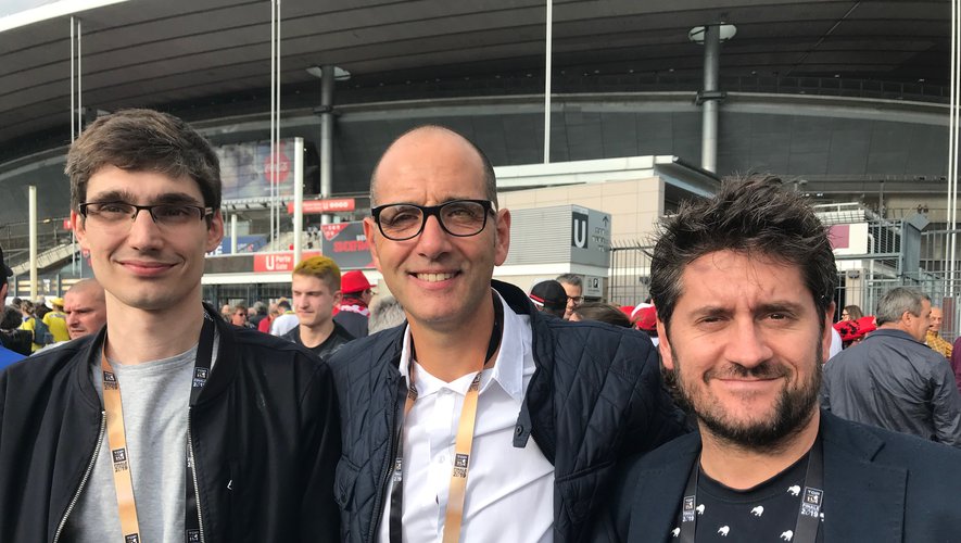 Pierre-Laurent Gou, Léo Faure et Jérémy Fadat, journalistes de Midi Olympique