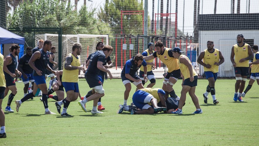Les Bleus en stage de préparation pour la Coupe du monde à Valence en Espagne