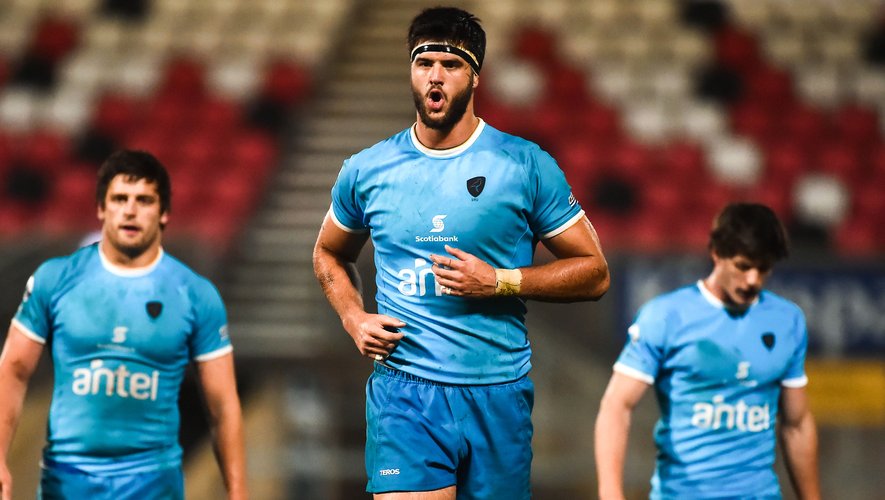 Manuel Leindekar, le deuxième ligne d’Oyonnax sera l’un des trois joueur s uruguayens qui évoluent en France. Les Teros tenteront de faire bonne figure au pays du Soleil Levant. Photo Icon Sport