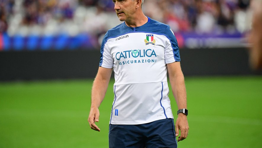 Conor O'shea (Italie)  après le match contre la France pour la préparation à la Coupe du monde 2019