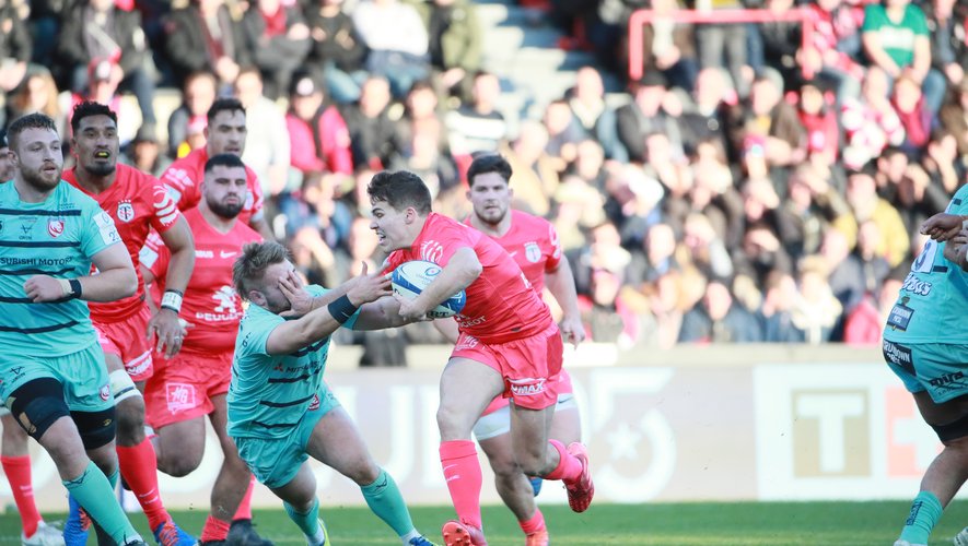 Antoine Dupont (Toulouse) contre Gloucester