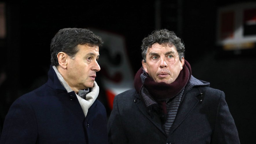 Laurent Marti (président de l'Union Bordeaux-Bègles) et Didier Lacroix (président du Stade toulousain)