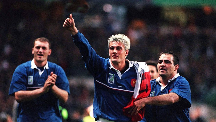 La joie des français lors de France / Nouvelle Zelande en 1/2 Finale Coupe du Monde 1999.