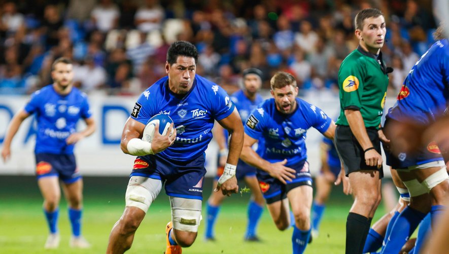 Alex TULOU of Castres during the Top 14 match between Castres and Agen on September 28, 2019 in Castres, France. (Photo by Laurent Frezouls/Icon Sport) - Alex TULOU - Stade Pierre Fabre - Castres (France)