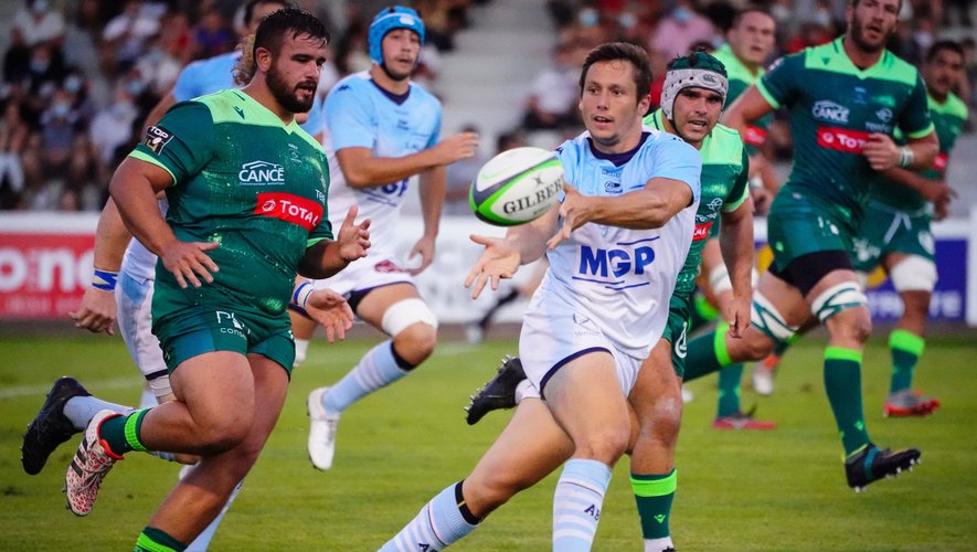 Yan LESTRADE of Aviron Bayonnais during the friendly match between Pau and Bayonne on August 14, 2020 in Lourdes, France. (Photo by Pierre Costabadie/Icon Sport) - Yan LESTRADE - Stade Jean Dauger - Bayonne (France)