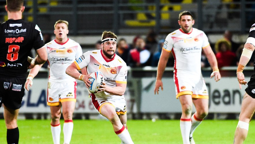 Remi CASTY of Dragons  during the Super League match between Dragons Catalans and Salford at Stade Gilbert Brutus on March 7, 2020 in Perpignan, France. (Photo by Alexandre Dimou/Icon Sport) - Remi CASTY - Stade Gilbert Brutus - Perpignan (France)