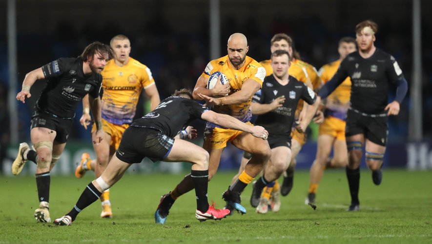 Exeter Chiefs' Olly Woodburn is tackled by Glasgow Warriors' Brandon Thomson during the Heineken Champions Cup Pool B match at Sandy Park, Exeter. 
By Icon Sport - Sandy Park - Exeter (Angleterre)
