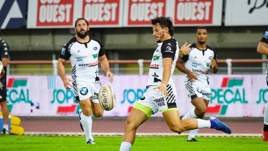 Pierre POPELIN of RC Vannes during the Pro D2 match between Mont Marsan and Vannes on September 18, 2020 in Mont-de-Marsan, France. (Photo by Pierre Costabadie/Icon Sport) - Pierre POPELIN - Stade Guy Boniface - Mont-de-Marsan (France)