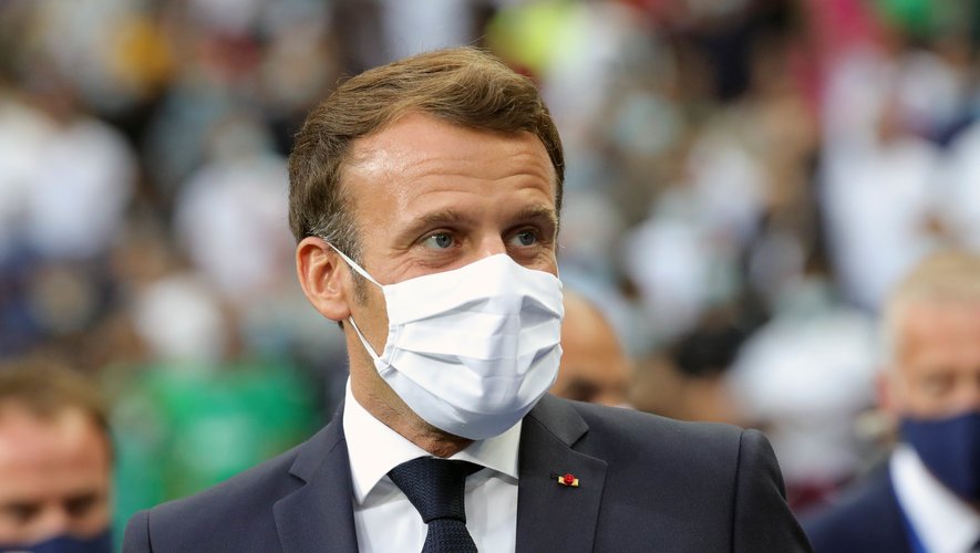 French Republic President Emmanuel MACRON before the French Cup Final match between Paris Saint Germain and Saint Etienne at Stade de France on July 24, 2020 in Paris, France.  
Photo by Icon Sport  - Emmanuel MACRON - Stade de France - Paris (France)