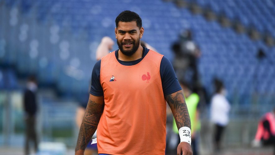 Romain TAOFIFENUA of France during the Six Nations Tournament match between Italy and France at Olimpico stadium on February 6, 2021 in Rome, Italy. (Photo by Anthony Dibon/Icon Sport) - Romain TAOFIFENUA - Stadio Olimpico - Rome (Italie)