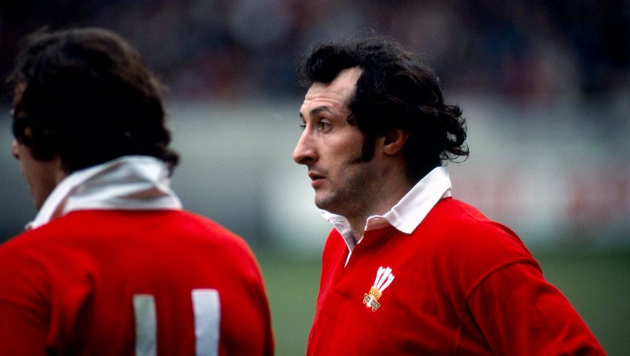 Gareth Edwards lors de France - Pays de Galles en 1977.