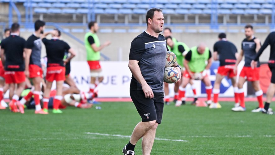 Nicolas NADAU coach  of Biarritz  during the Pro D2 match between Beziers and Biarritz at Stade de la MediterranÃ©e on March 25, 2021 in Beziers, France. (Photo by Alexandre Dimou/Icon Sport) - Nicolas NADAU - Stade de la Mediterranee - BÃ©ziers (France)