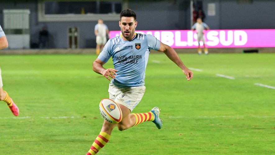Jeronimo DE LA FUENTE of Perpignan  during the Pro D2 match between Perpignan and Nevers on April 22, 2021 in Perpignan, France. (Photo by Alexandre Dimou/Icon Sport) - Jeronimo de LA FUENTE - Stade Aime Giral - Perpignan (France)