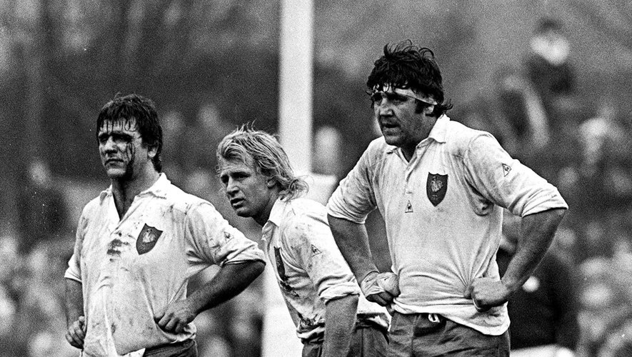 Robert Paparemborde / Jean Pierre Rives / Jean Francois Imbernon - 19.02.1983 - Irlande / France - Tournoi des Cinq Nations