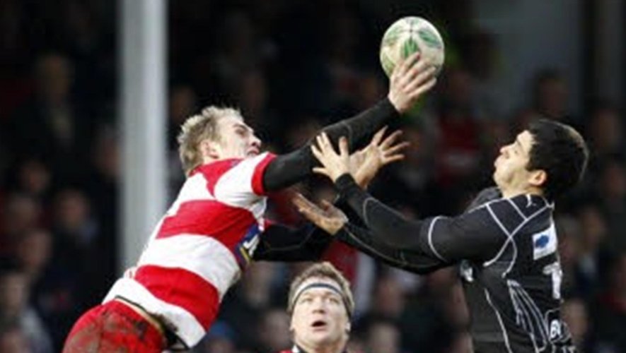 Olly Morgan  Valentin Courrent Gloucester Biarritz H Cup