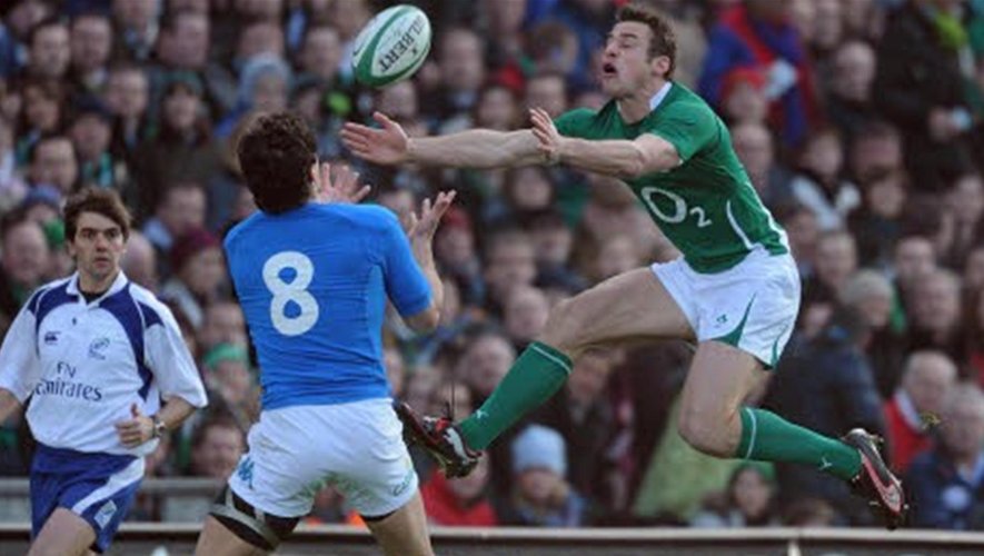 Tommy Bowe Irlande Italie 6 Nations 2010