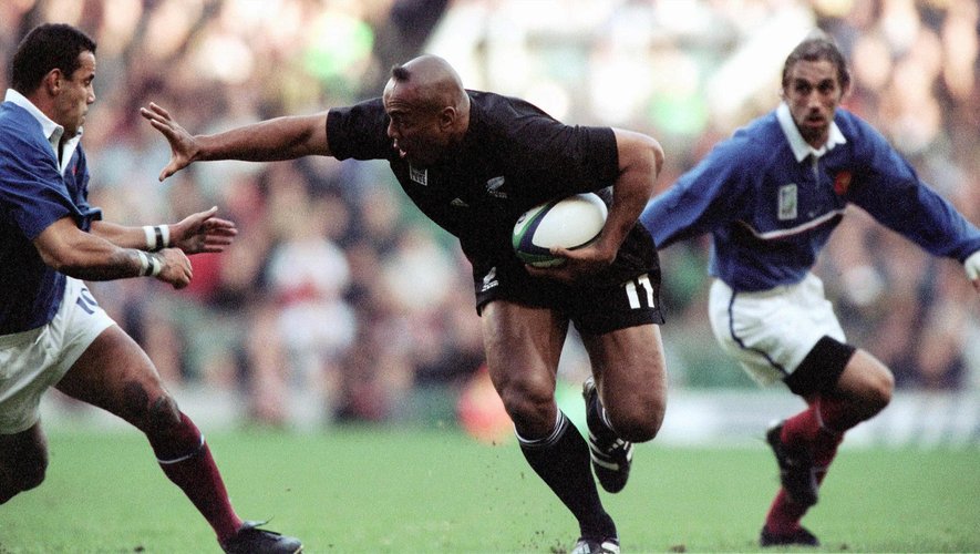 Jonah LOMU / Christophe LAMAISON - 31.10.1999 - Nouvelle Zelande / France - Demi Finale de la Coupe du Monde