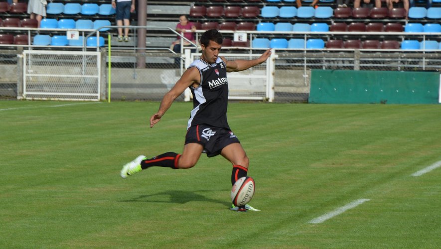 Jérôme Porical à l'échauffement avant le match amical contre Bourgoin - 1er août 2014