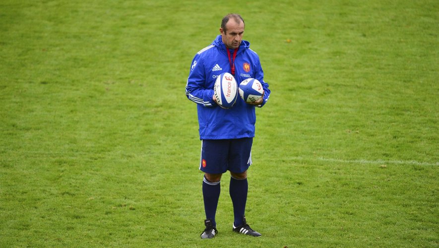 Le manager du XV de France, Philippe Saint-André