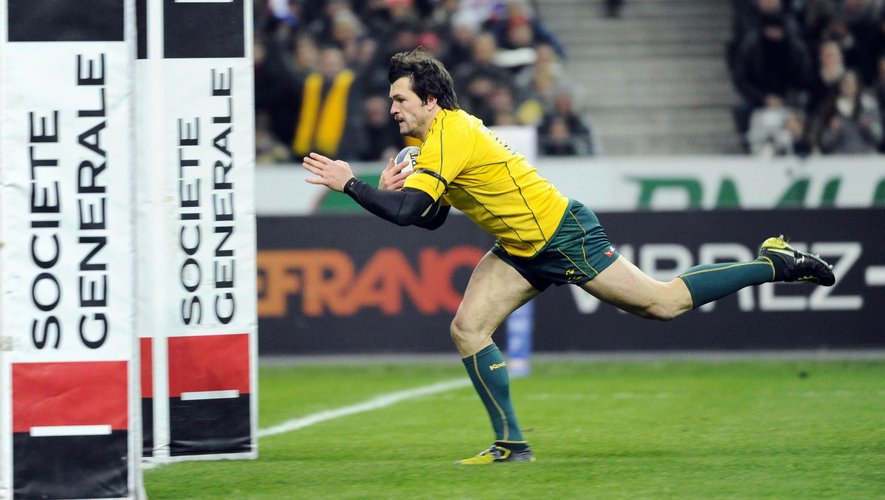 L'ailier Adam Ashley-Cooper inscrit un essai - France Australie - novembre 2010