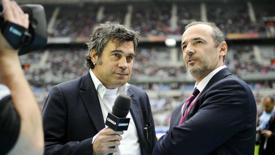 Philippe Guillard avec le président du Stade français, Thomas Savare
