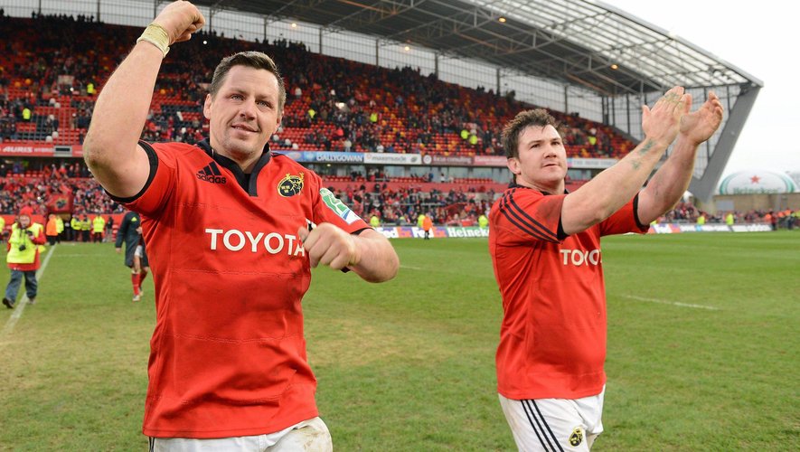 James Coughlan (à gauche) sous les couleurs du Munster - 2013