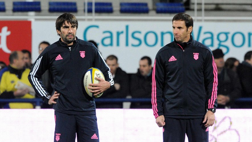 Jeff Dubois et Gonzalo Quesada, les entraîneurs du Stade français - novembre 2014