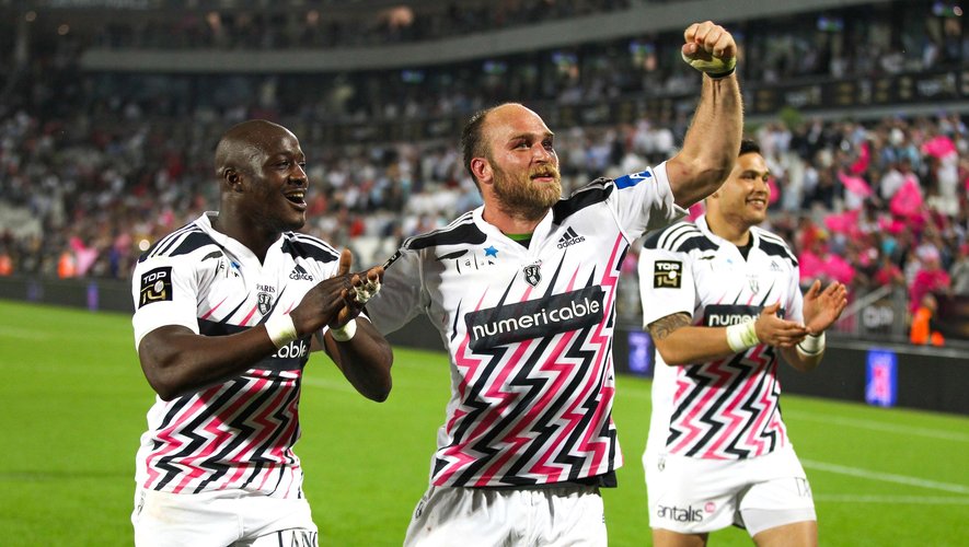 La joie de Camara, Burban et Lakafia après la victoire en demie contre Toulon