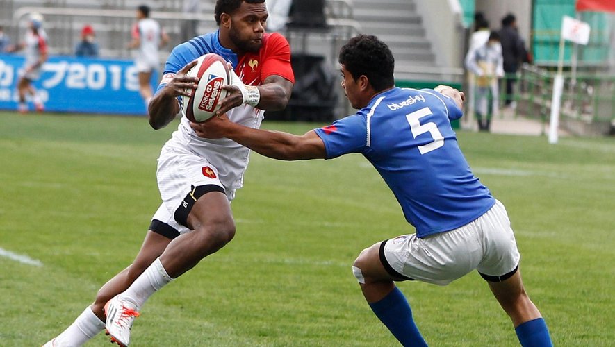 Virimi Vakatawa contre les Samoa lors de l'étape de Tokyo - Photo World Rugby/Martin Seras Lima