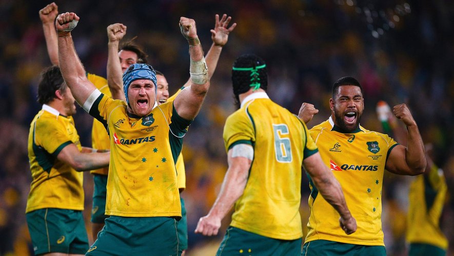 La joie de l'Australie après sa victoire face à l'Afrique du Sud - 18 juillet 2015