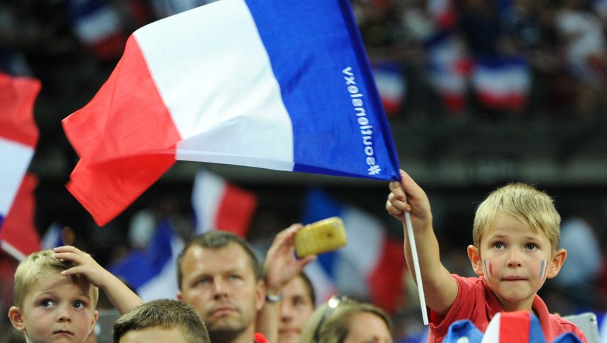 Un jeune supporter du XV de France au Stade de France - Août 2015