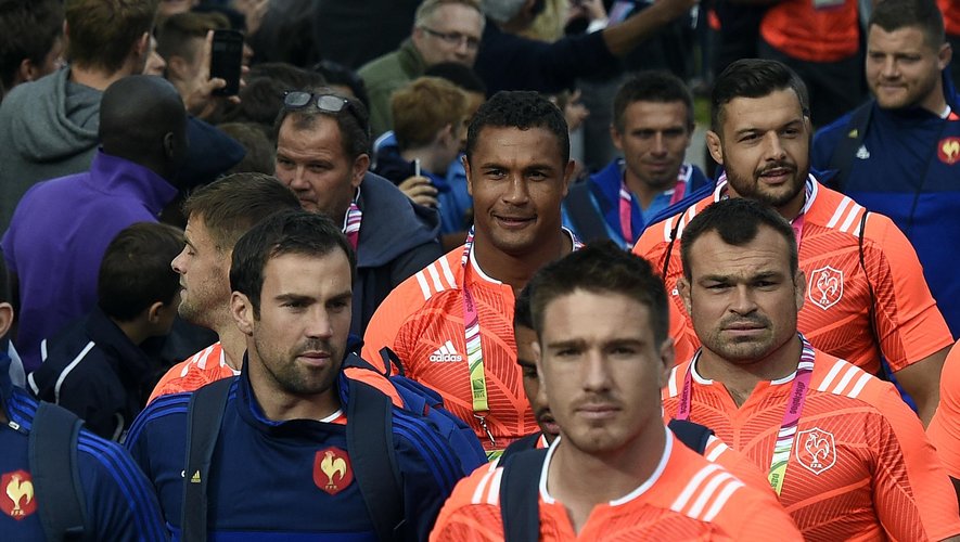 Thierry Dusautoir et les joueurs du XV de France - 13 septembre 2015