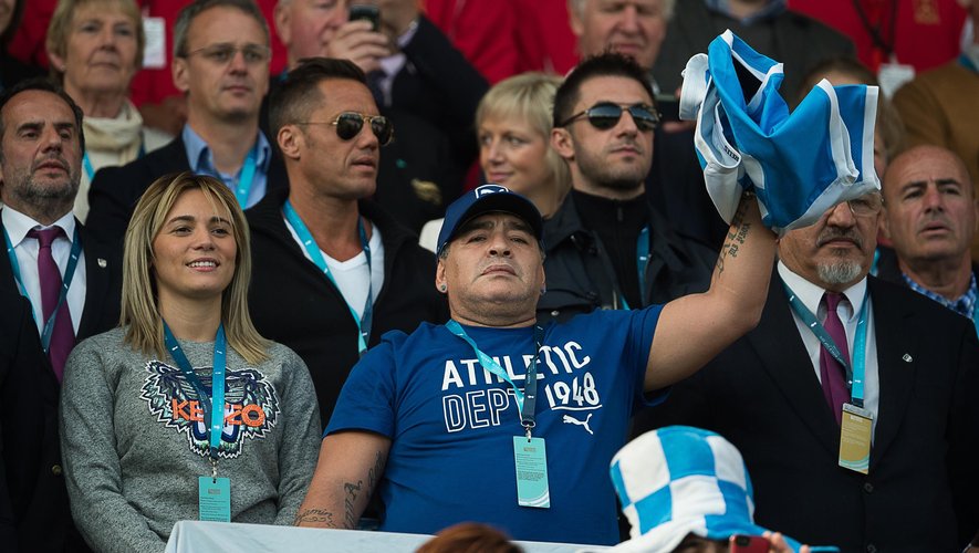 Diego Maradona, supporter de l'équipe d'Argentine - 4 octobre 2015