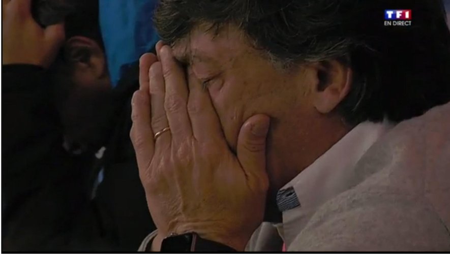Les larmes de Daniel Hourcade, le sélectionneur de l'Argentine - Argentine-Australie, 25 octobre 2015