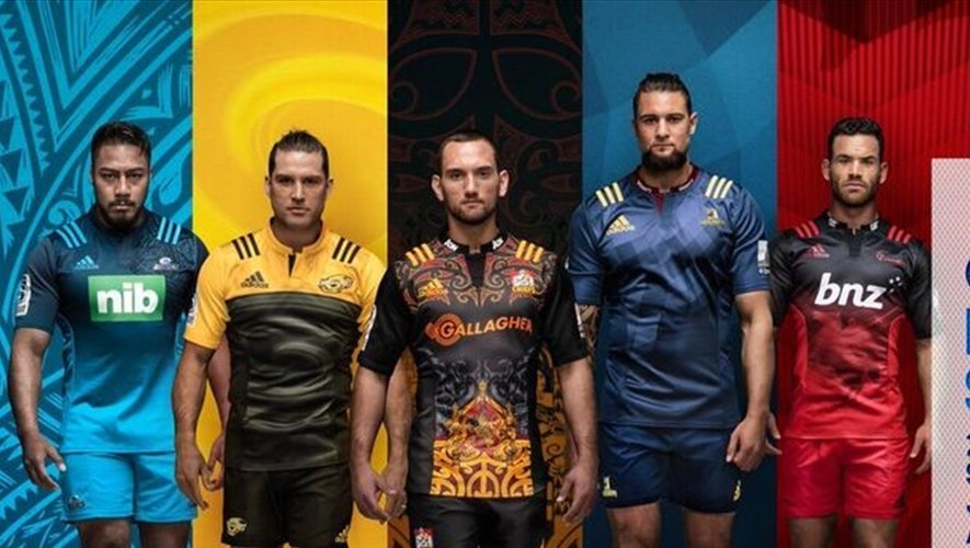 Les nouveaux maillots des franchises néo-zélandaises (Twitter Adidas)