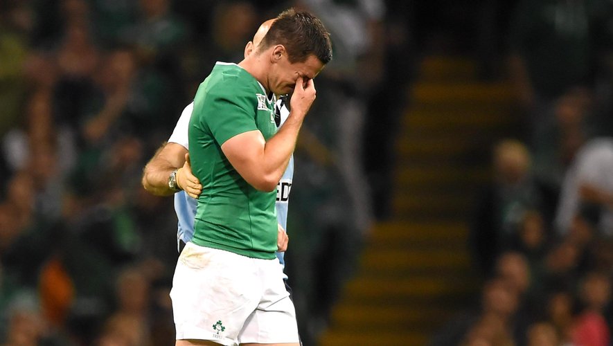 Jonathan Sexton (Irlande) sort sur blessure face à la France - le 11 octobre 2015