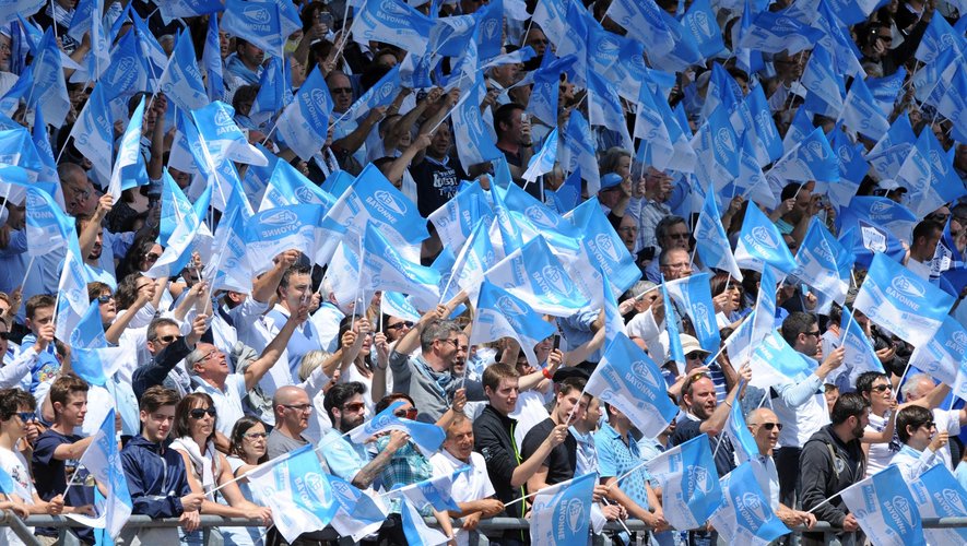 Les supporters de Bayonne lors de la demi-finale d'accession