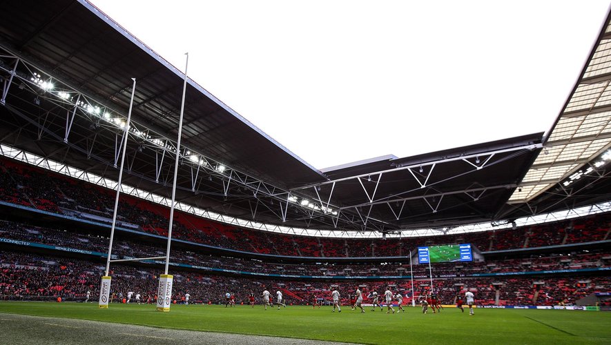 Wembley lors du match entre les Saracens et les Harlequins (28 mars 2015)