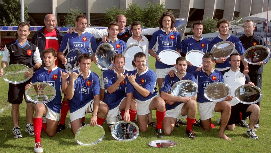 L'équipe de France de rugby à 7 au tournoi de Paris en 2005