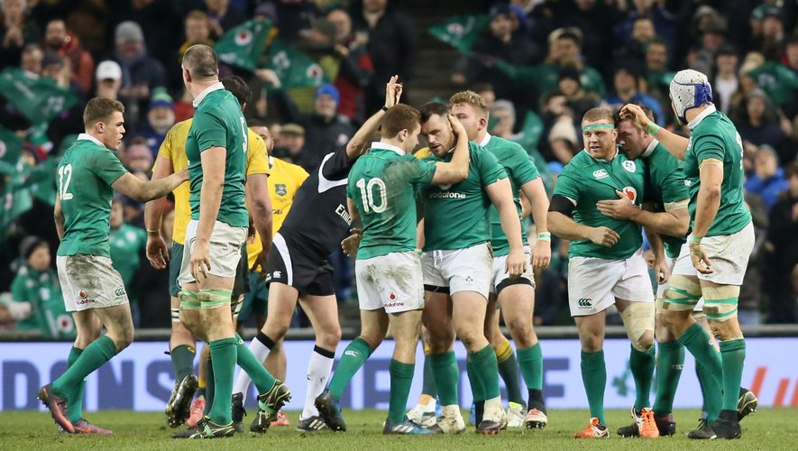 La joie des Irlandais après leur succès face aux Australiens - 26 novembre 2016