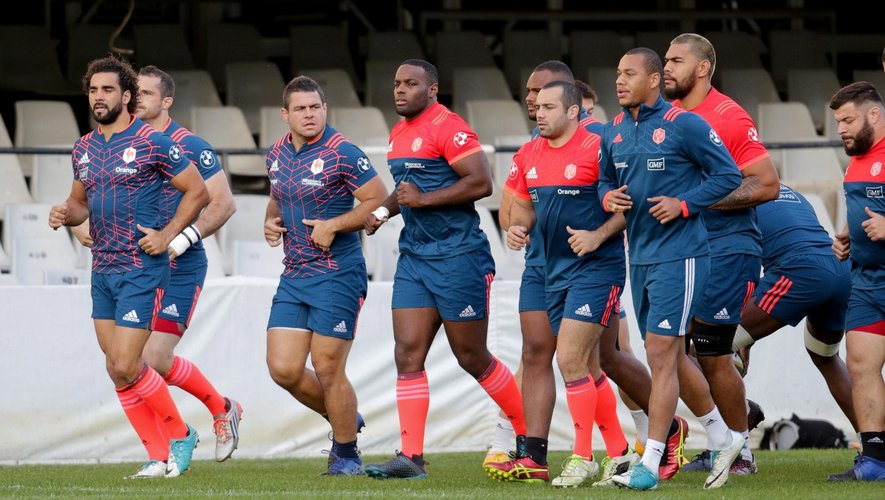 Les joueurs du XV de France lors d'un entraînement - juin 2017