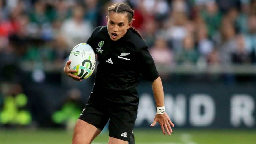 Selica Winiata (Nouvelle-Zélande féminines) marque un essai contre l'Angleterre en finale de la Coupe du monde - 26 août 2017