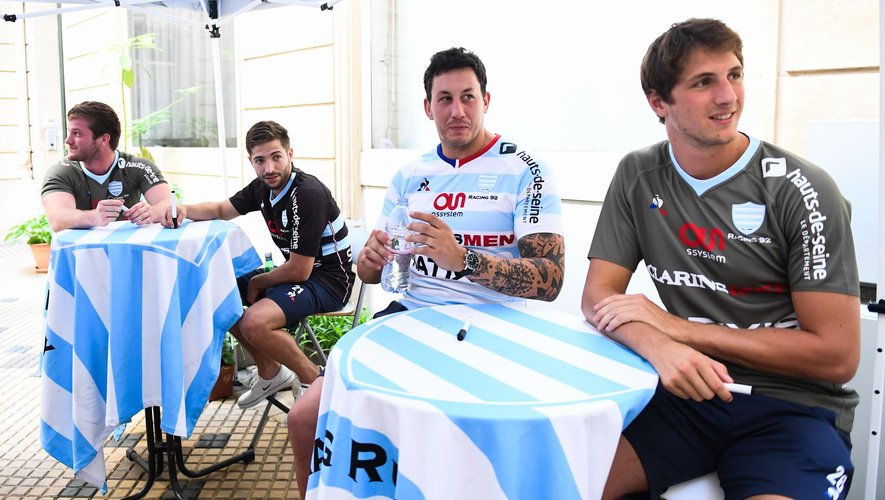 Louis Dupichot, Terry Iribaren, Patricio Albacete et Baptiste Chouzenoux (Racing 92) - juillet 2017