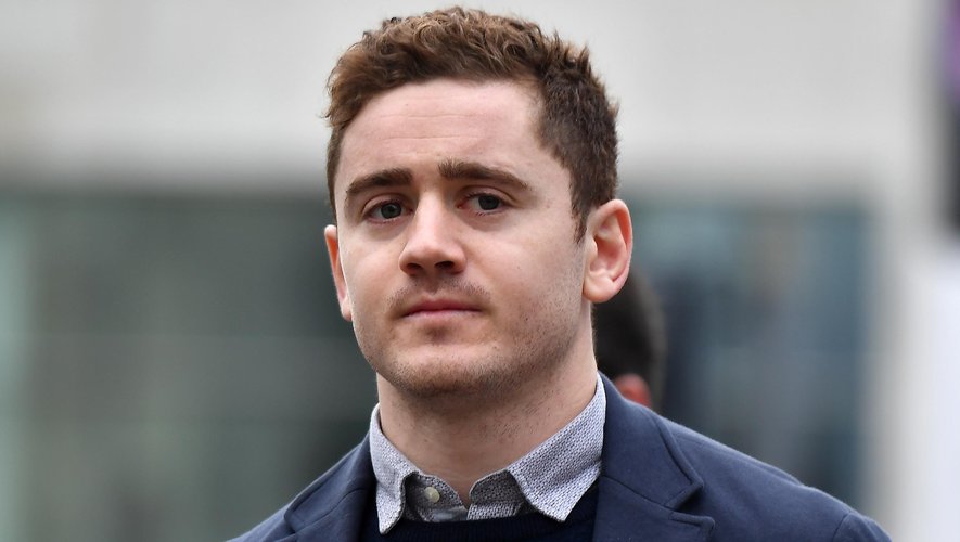 Paddy Jackson arrives at Belfast Laganside courts on March 7, 2018 in Belfast, Northern Ireland.