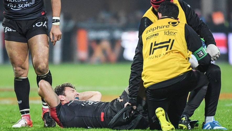 Vincent Clerc lors de sa blessure face à Clermont - 8 janvier 2017