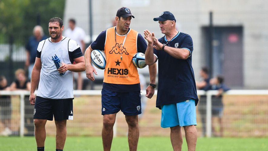 Nathan Hines (coach assistant) and Vern Cotter  - Montpellier