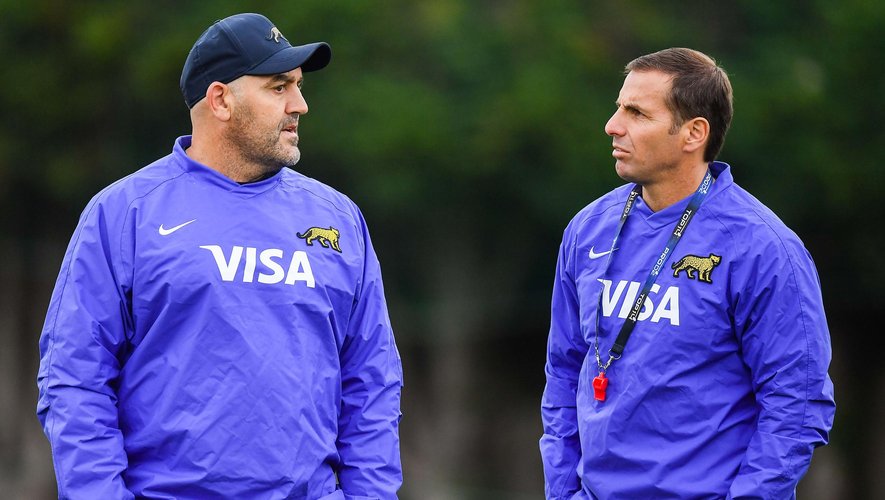 Test Match - Mario Ledesma et son coach assistant Gonzalo Quesada (Argentine)