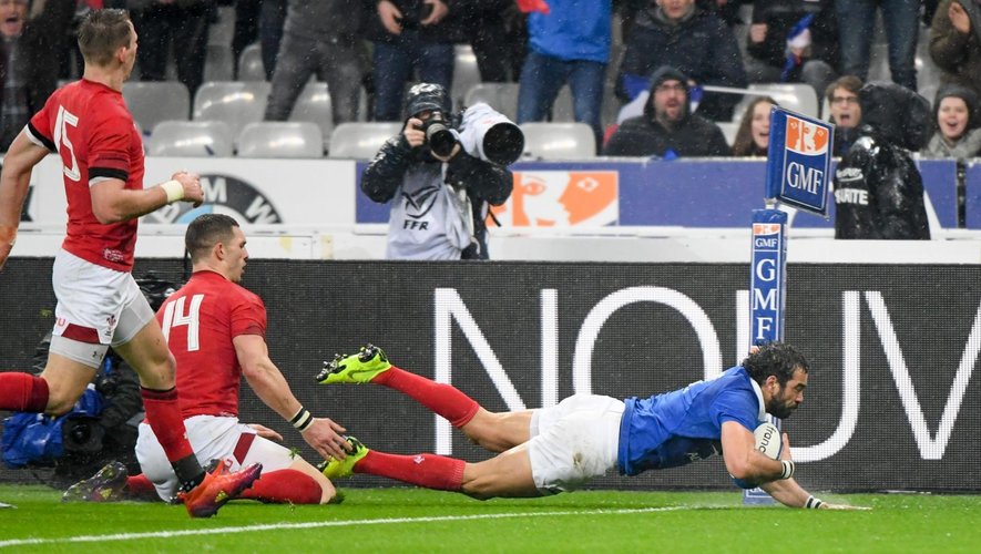 6 Nations 2019 - Yoann Huget (XV de France) contre le Pays de Galles