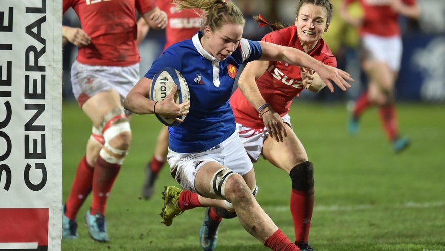 6 Nations 2019 Féminines - Romane Menager (France) contre le Pays de Galles