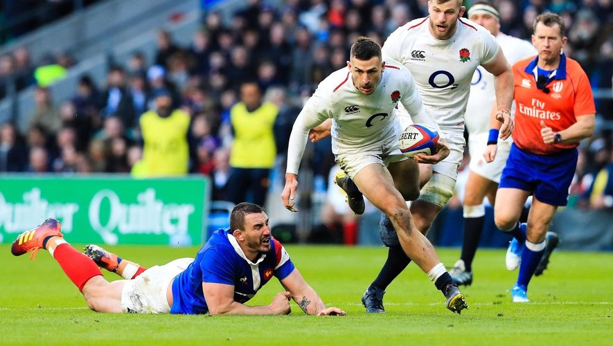 6 Nations 2019 - Louis Picamoles (France) et Jonny May (Angleterre)